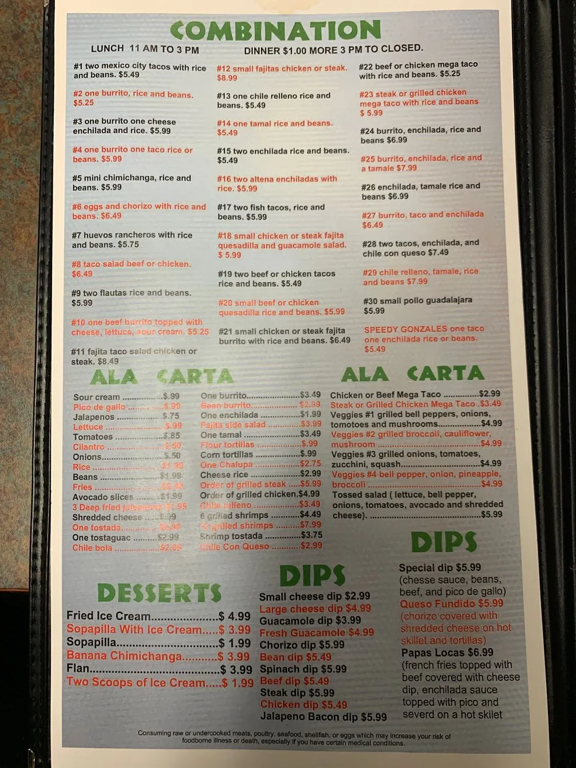 Menu 5