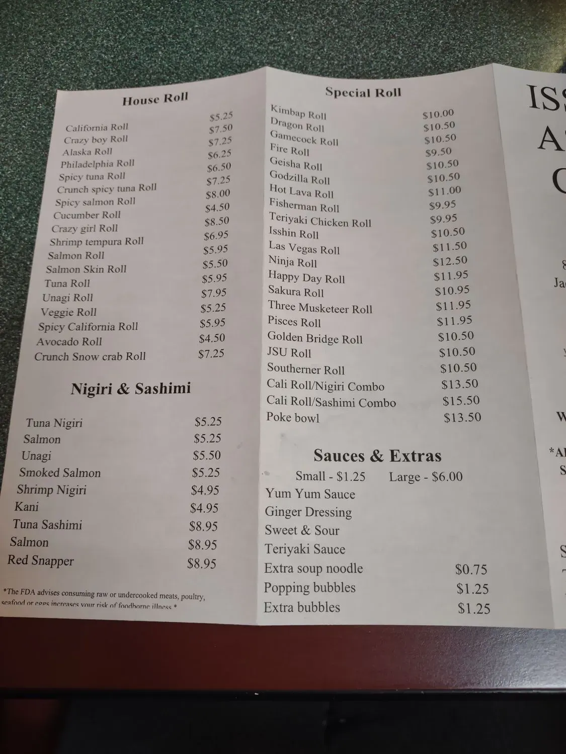 Menu 1