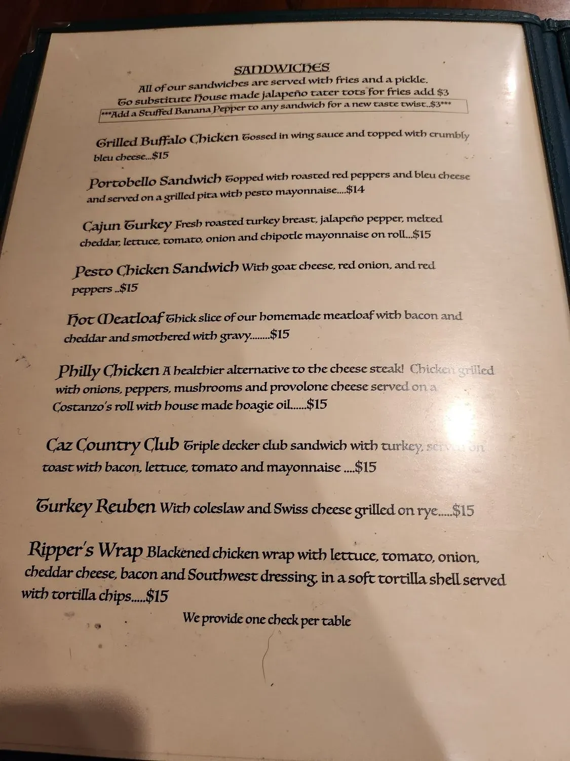 Menu 1