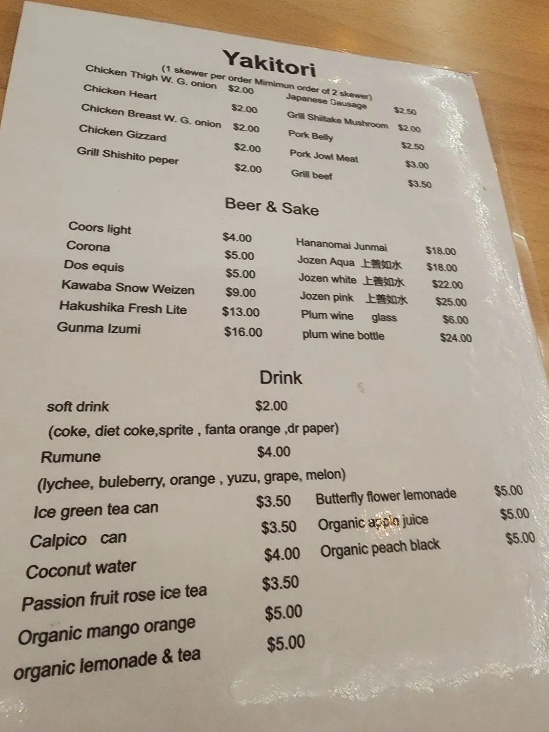 Menu 6