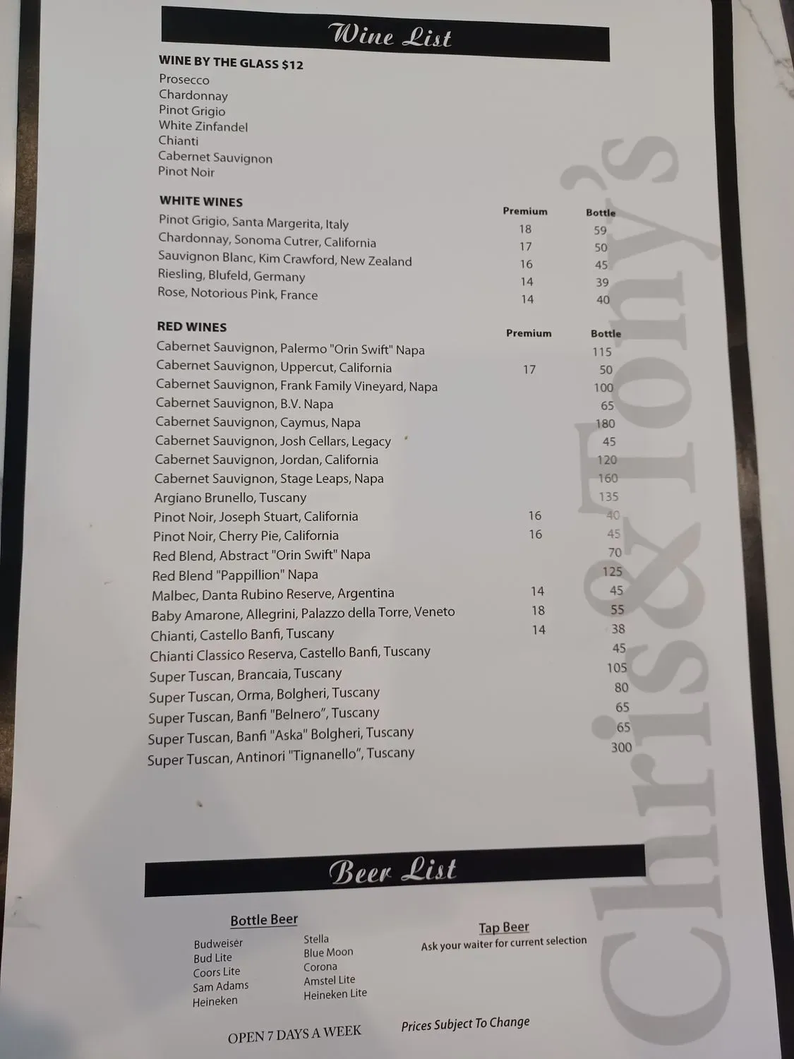 Menu 1