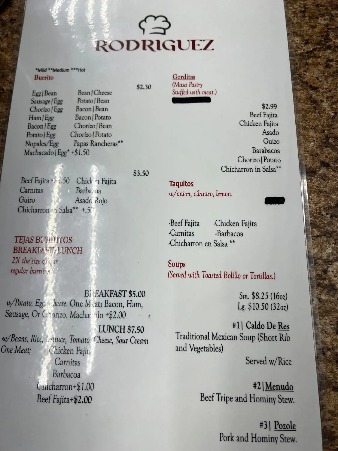 Menu 1