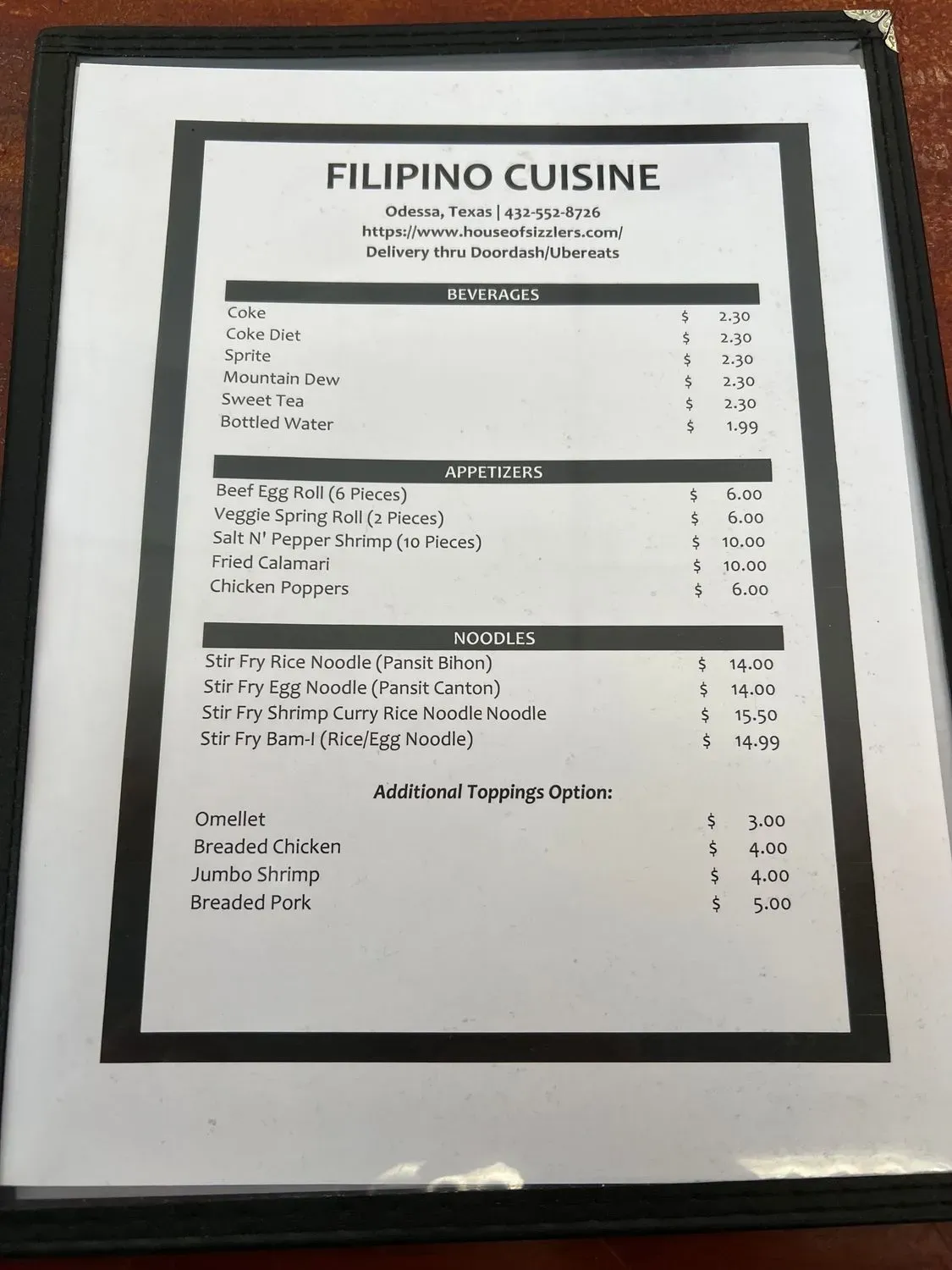 Menu 6