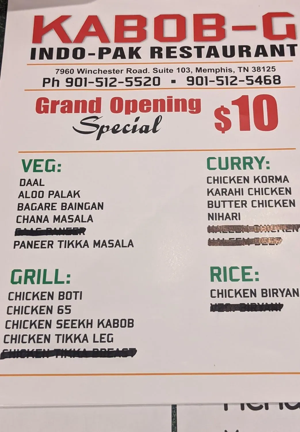 Menu 5