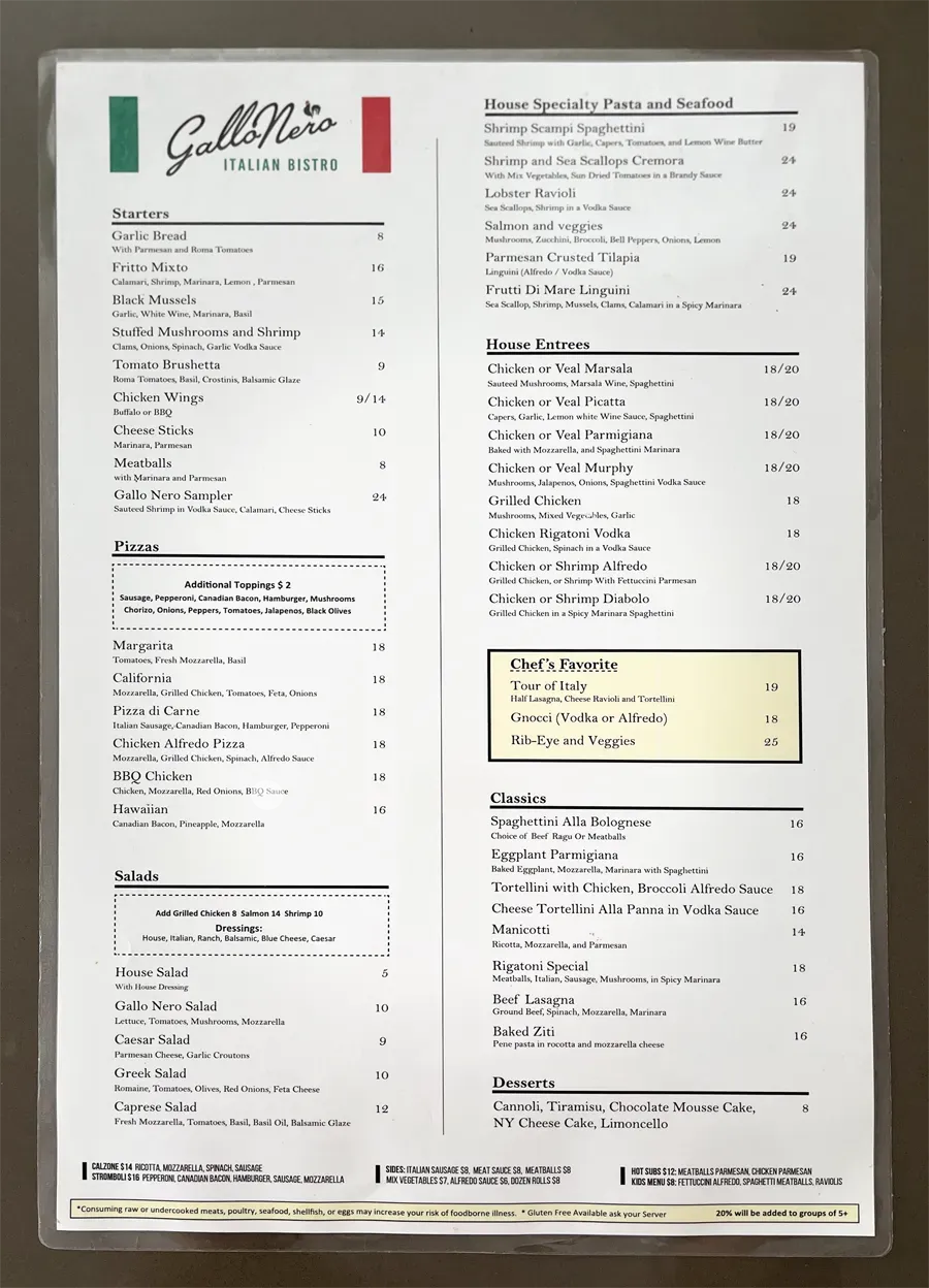 Menu 1