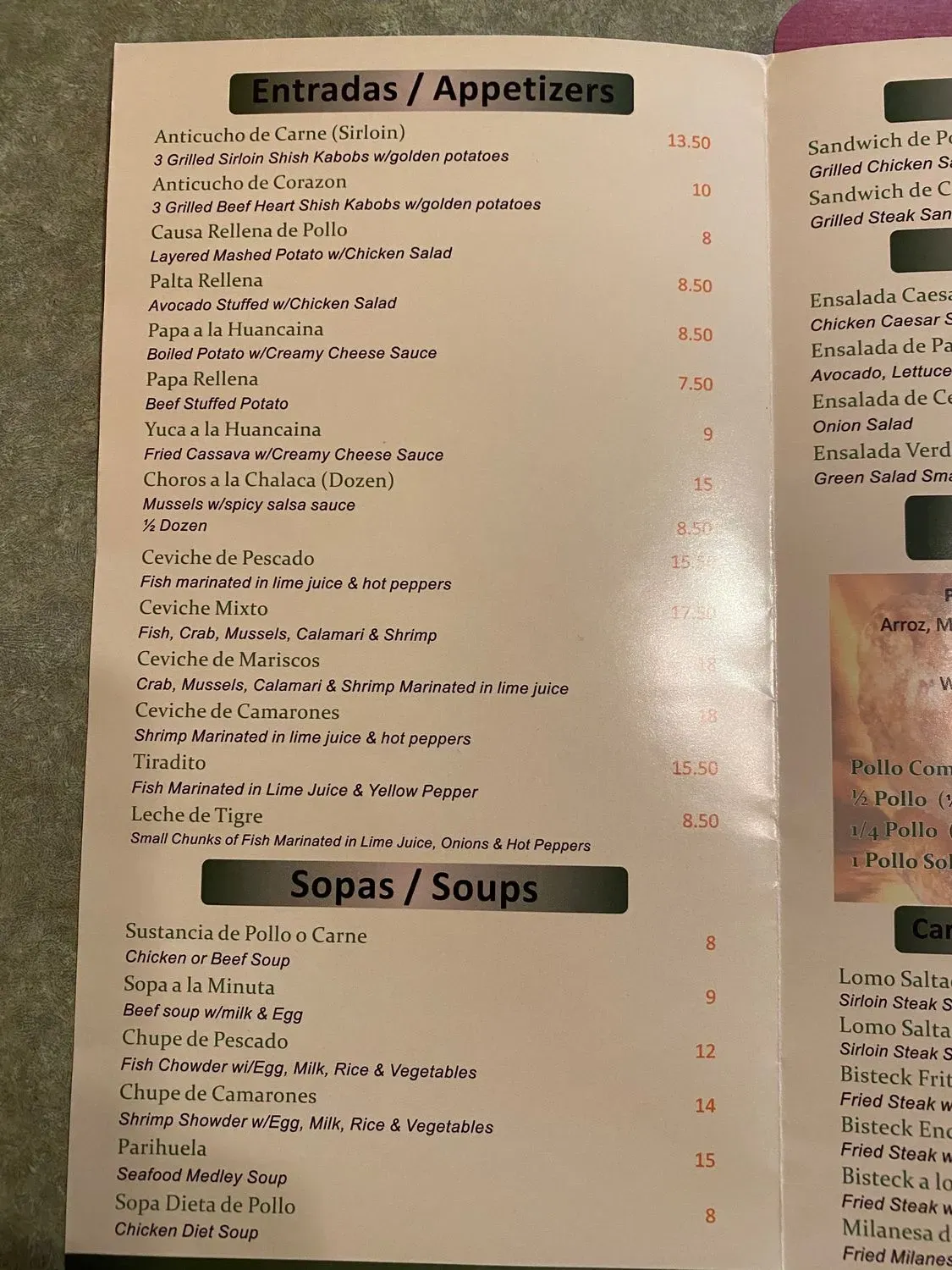 Menu 4