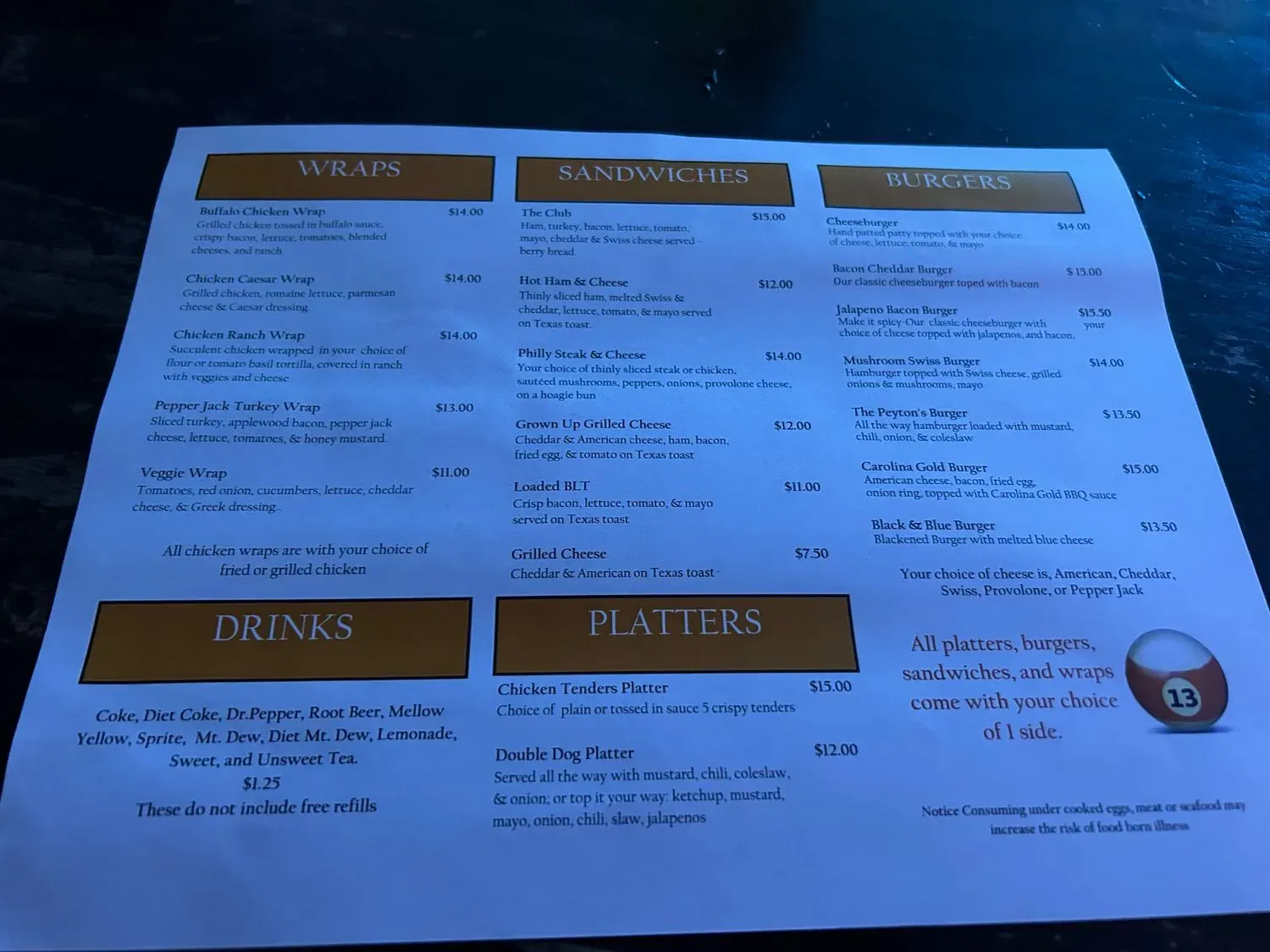 Menu 3