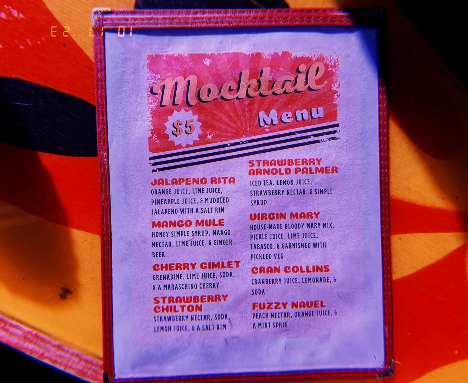 Menu 5