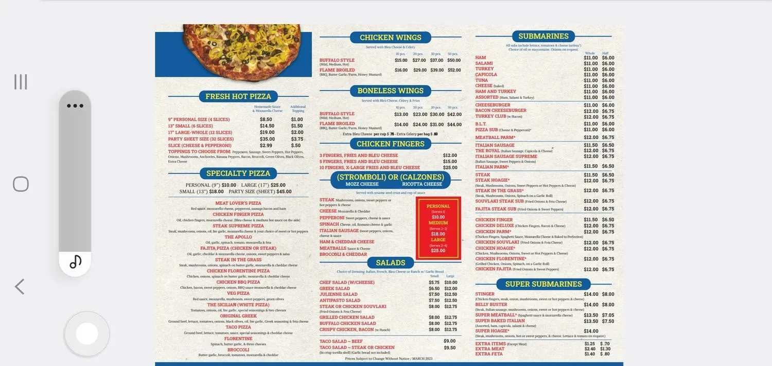 Menu 1