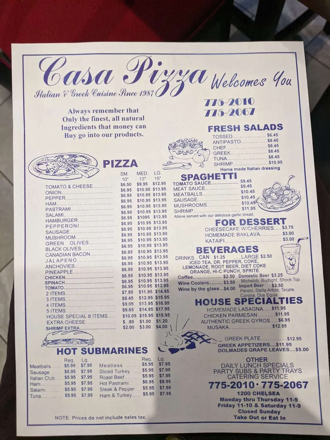 Menu 1