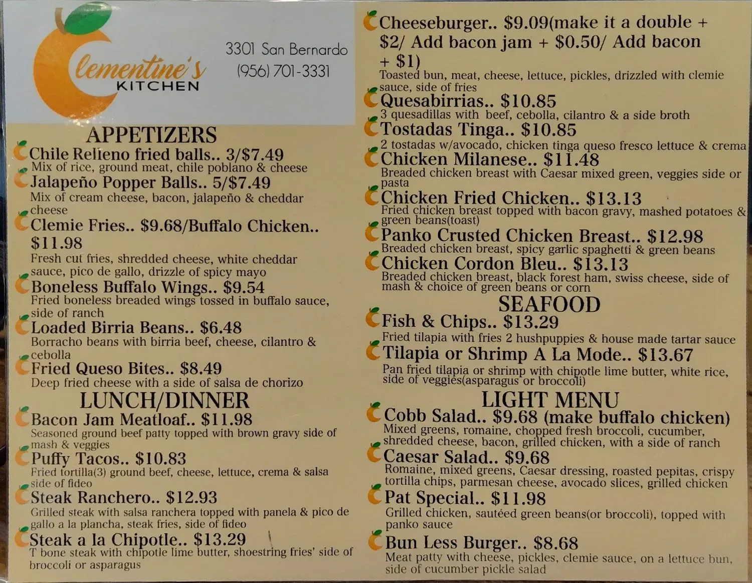 Menu 1