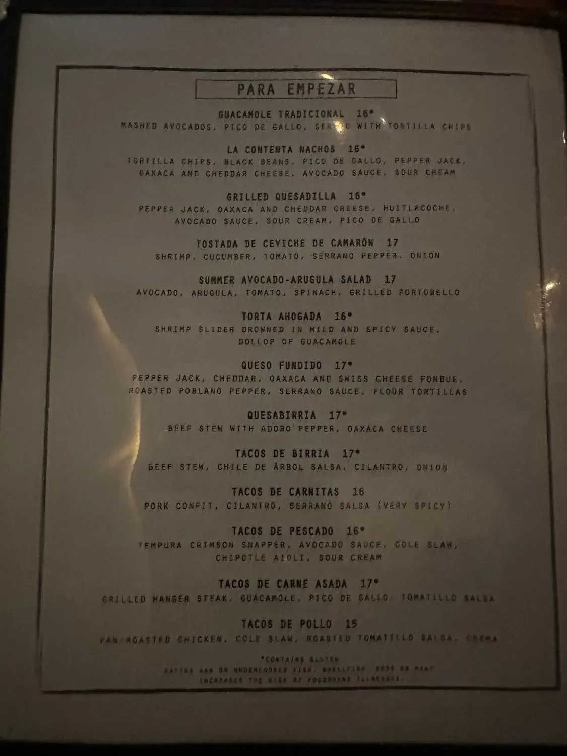 Menu 4