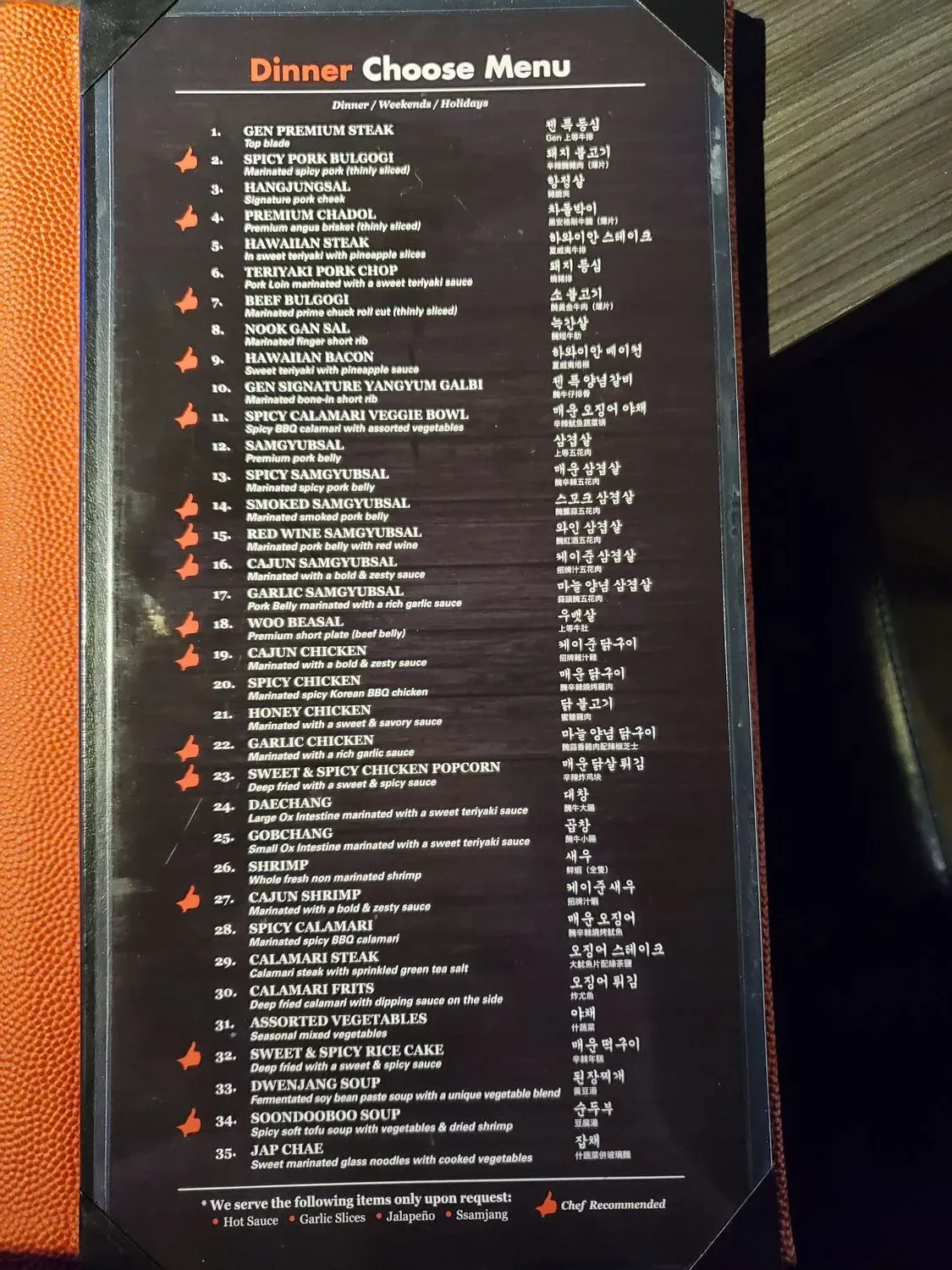 Menu 5