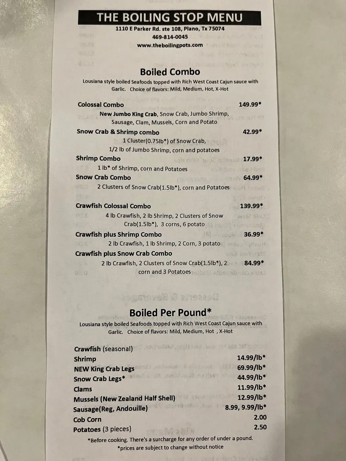 Menu 1