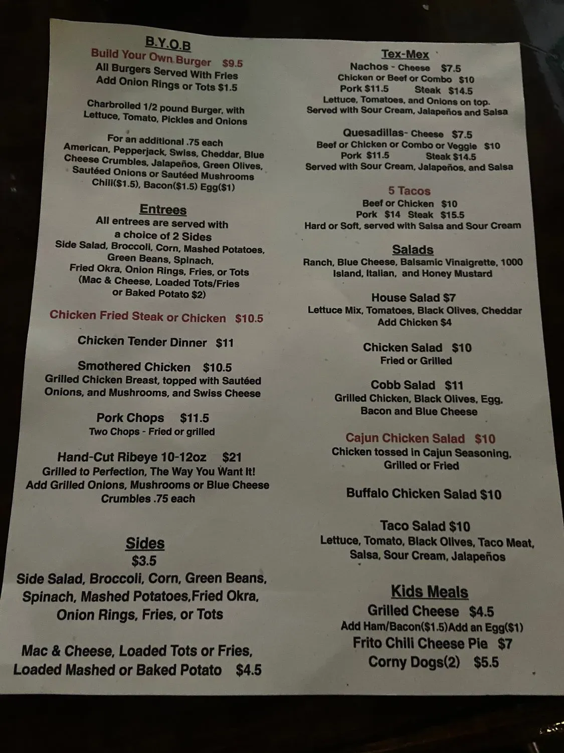 Menu 1