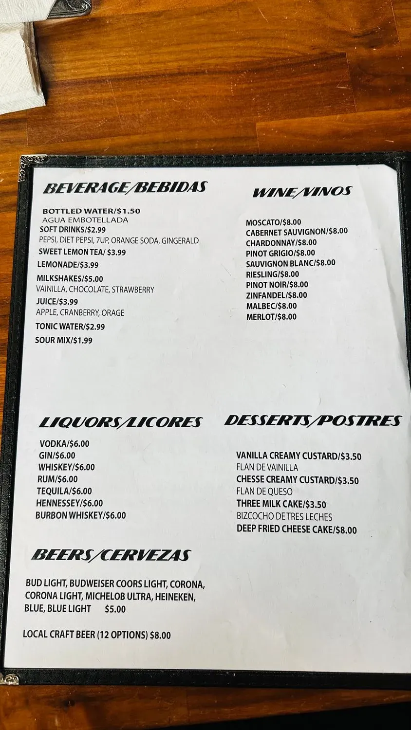 Menu 5