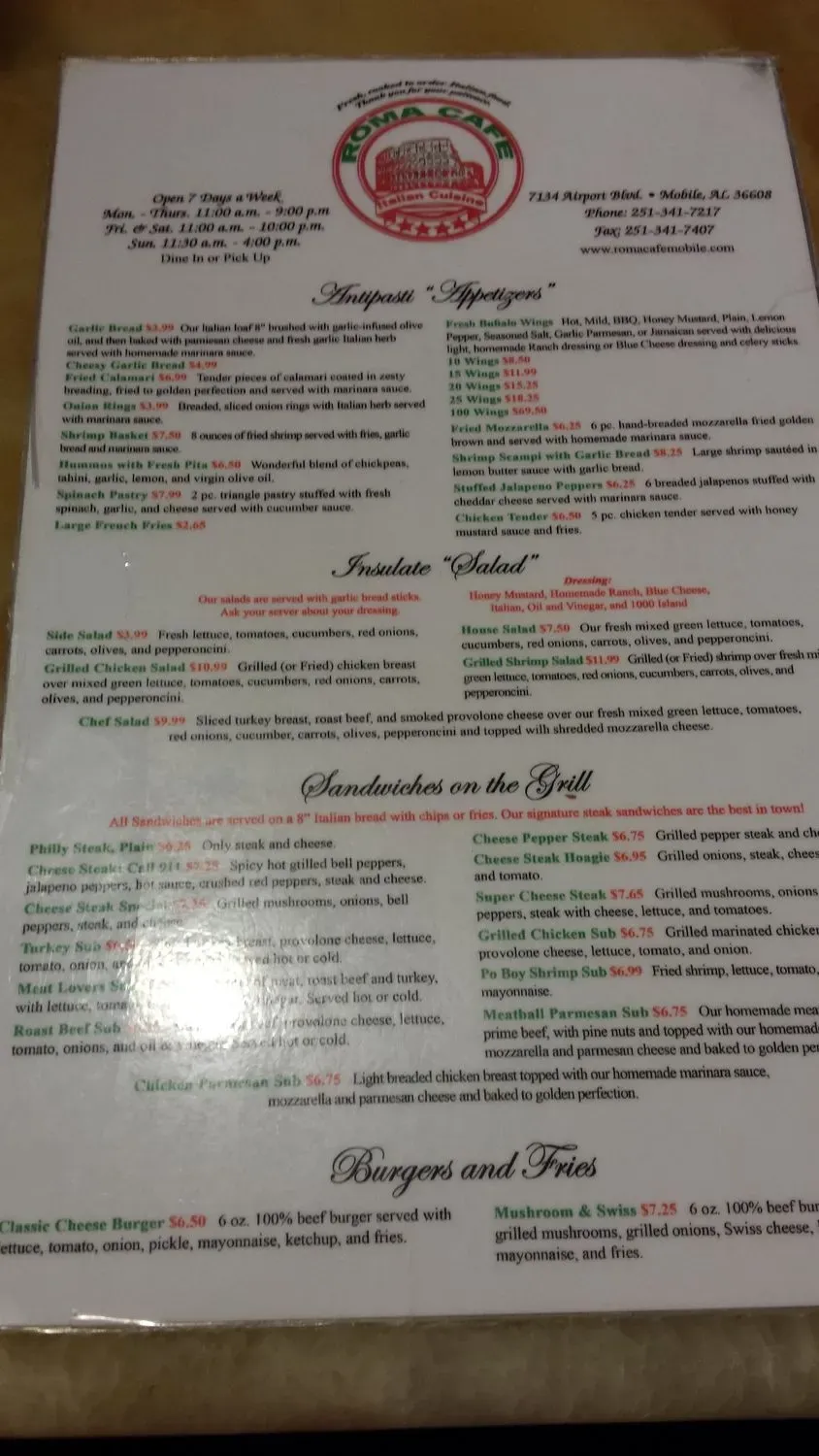 Menu 5