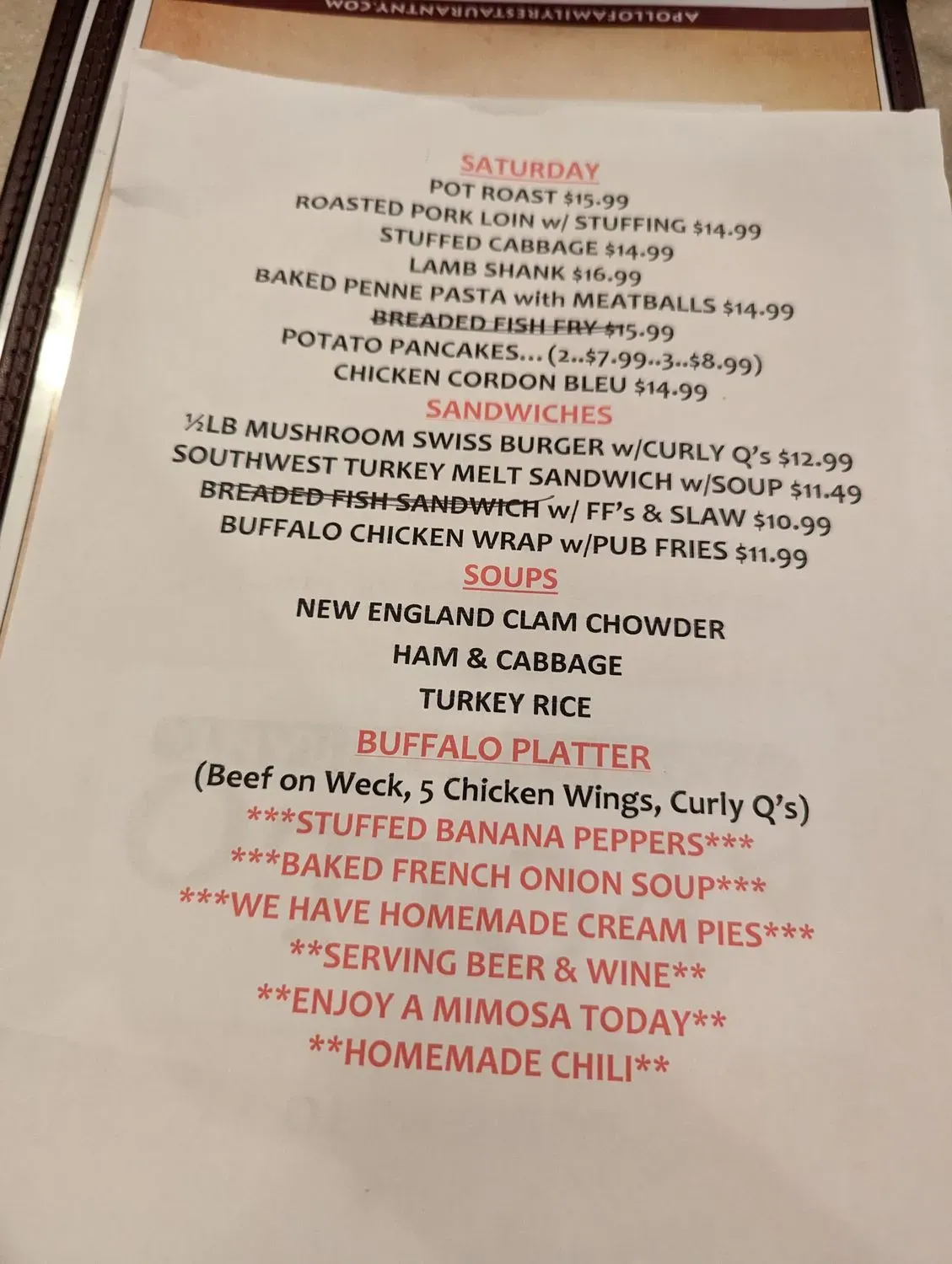 Menu 2