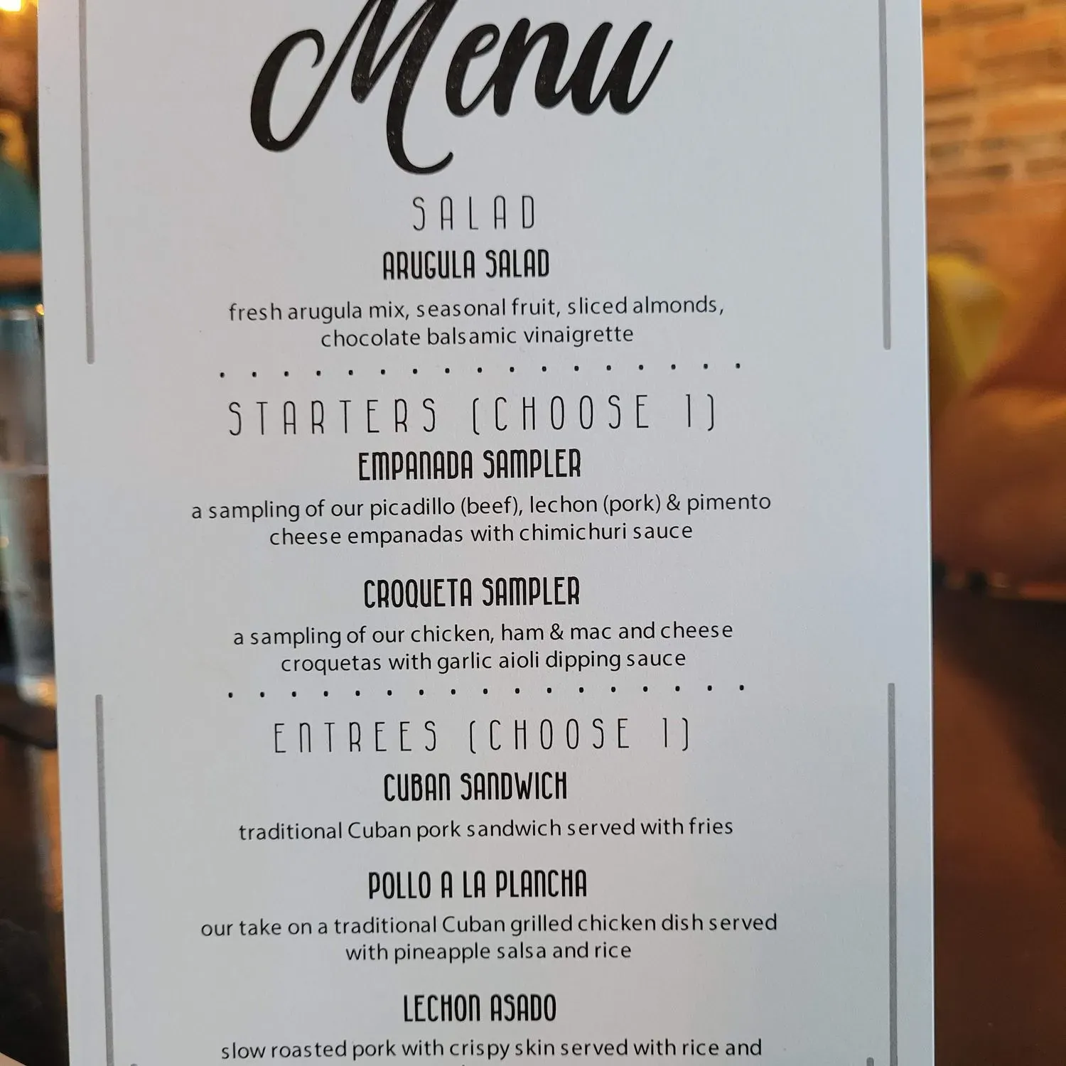 Menu 2