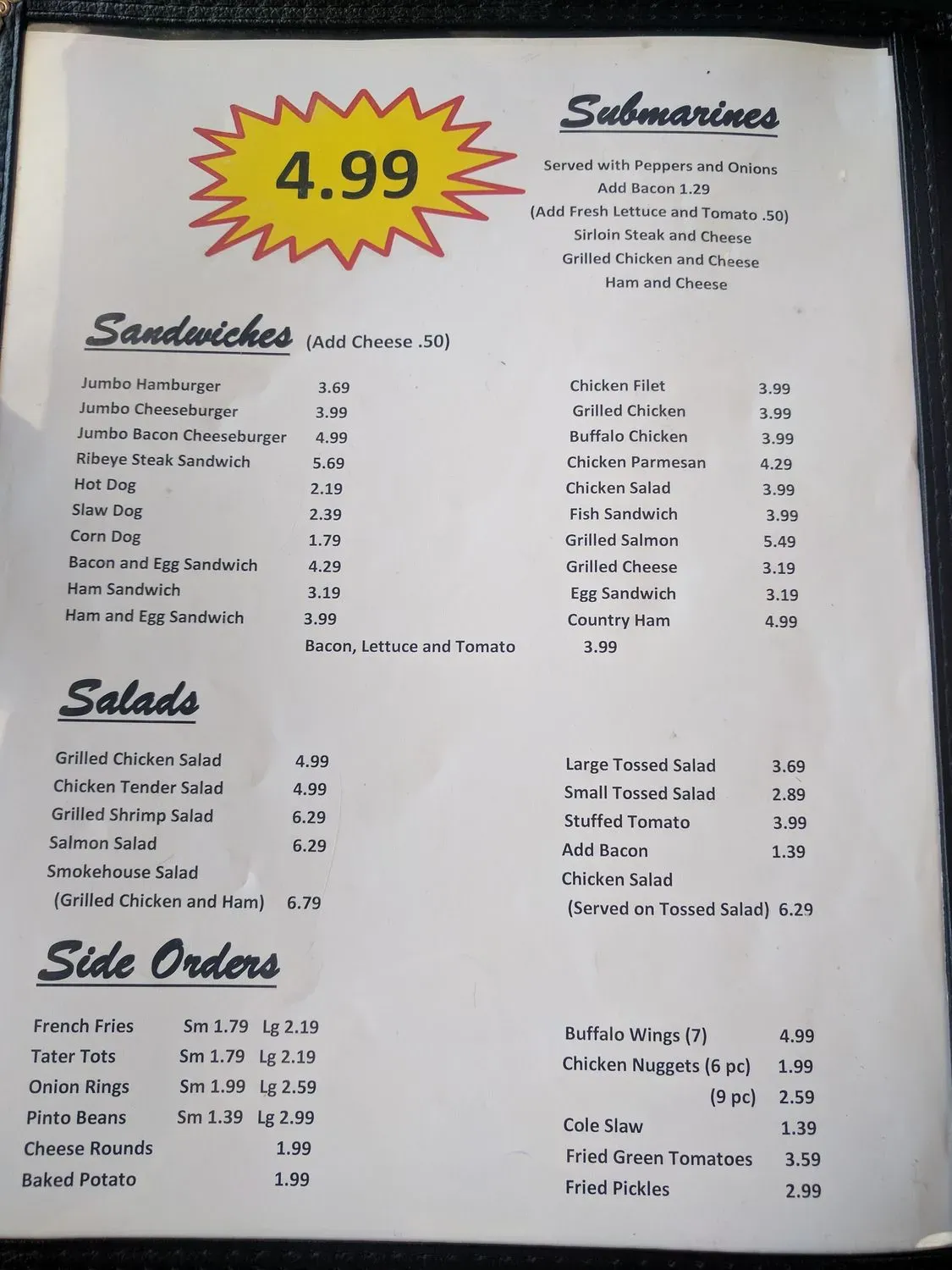 Menu 5