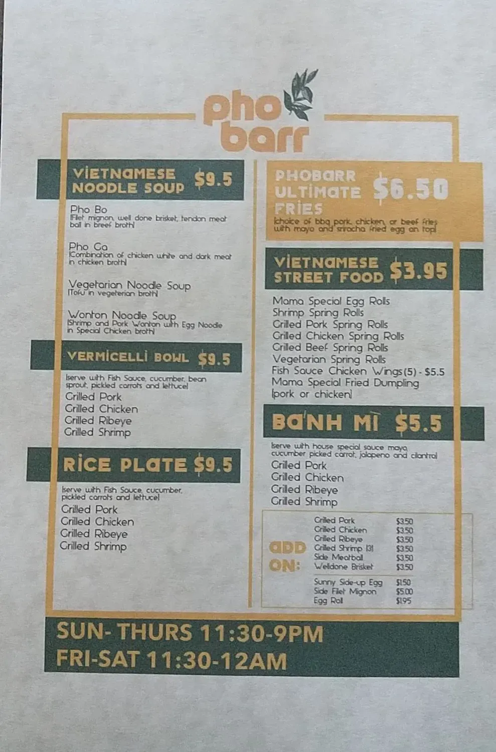 Menu 5