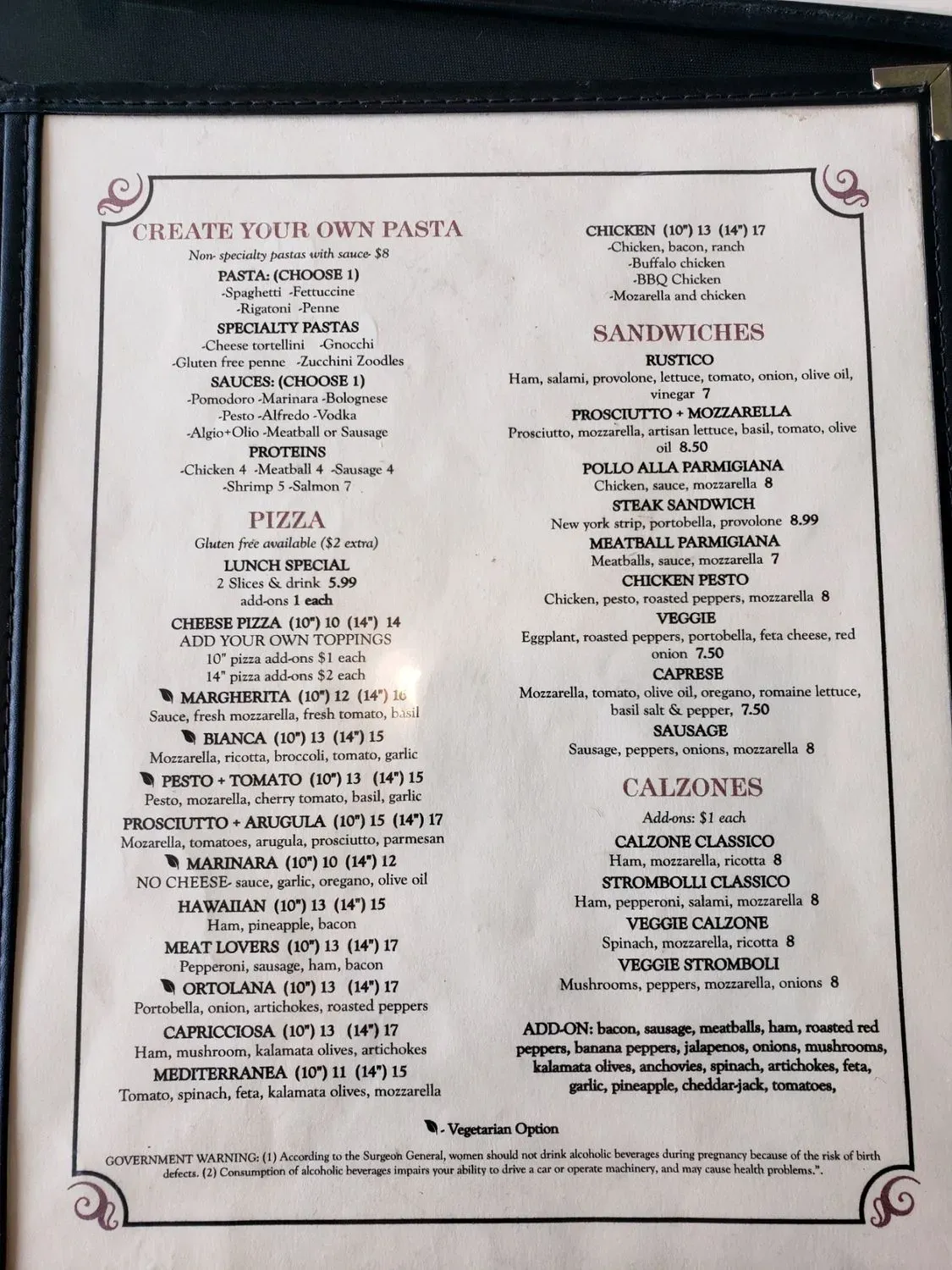 Menu 1