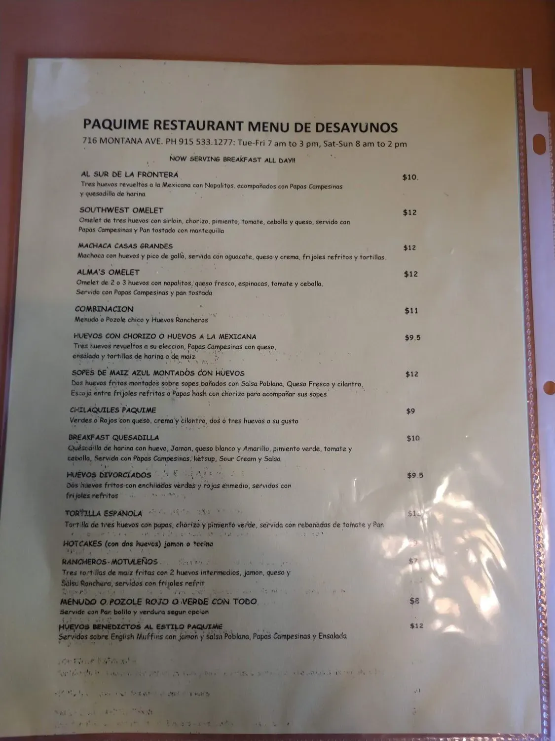 Menu 4