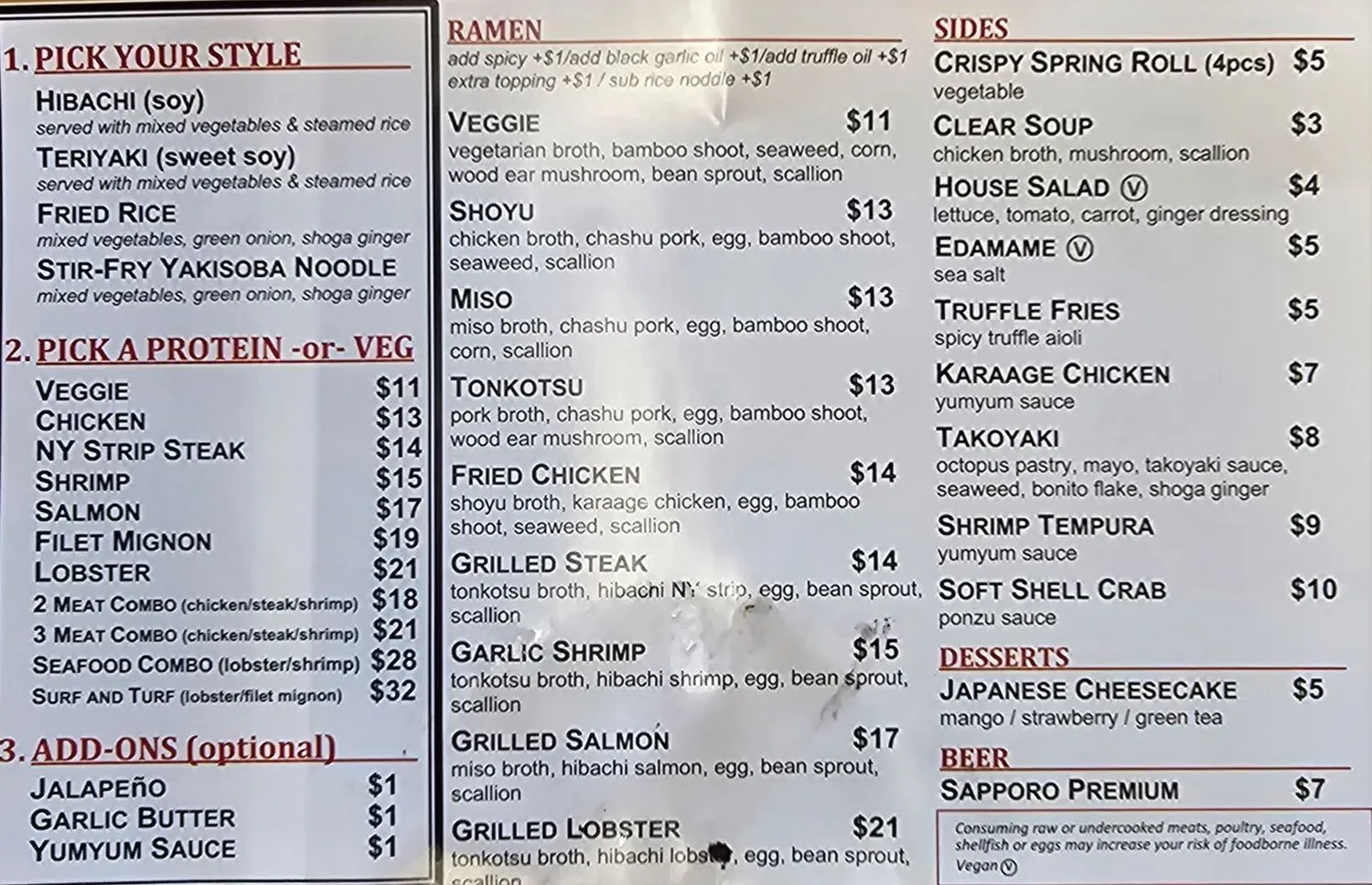 Menu 1