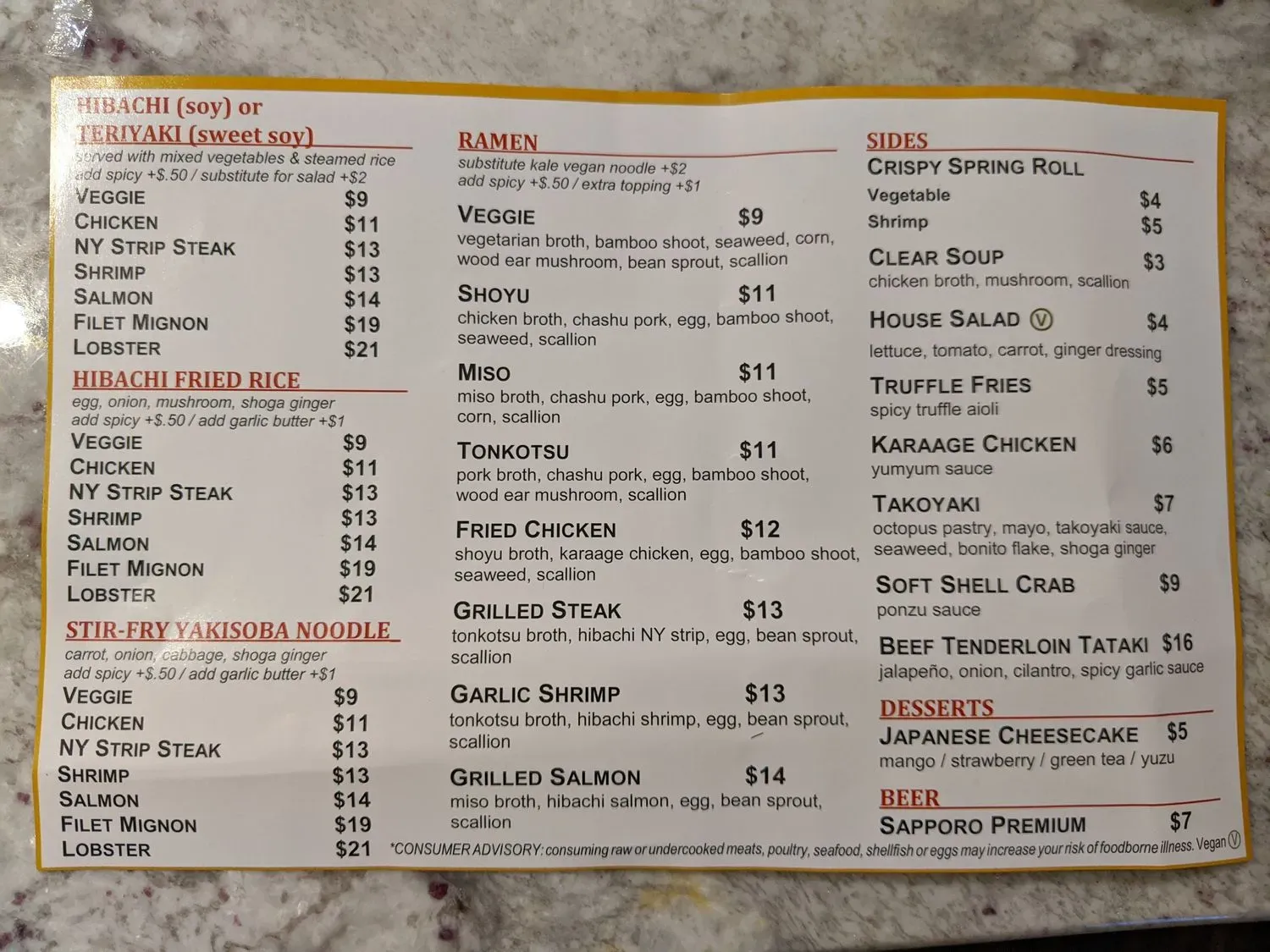 Menu 2