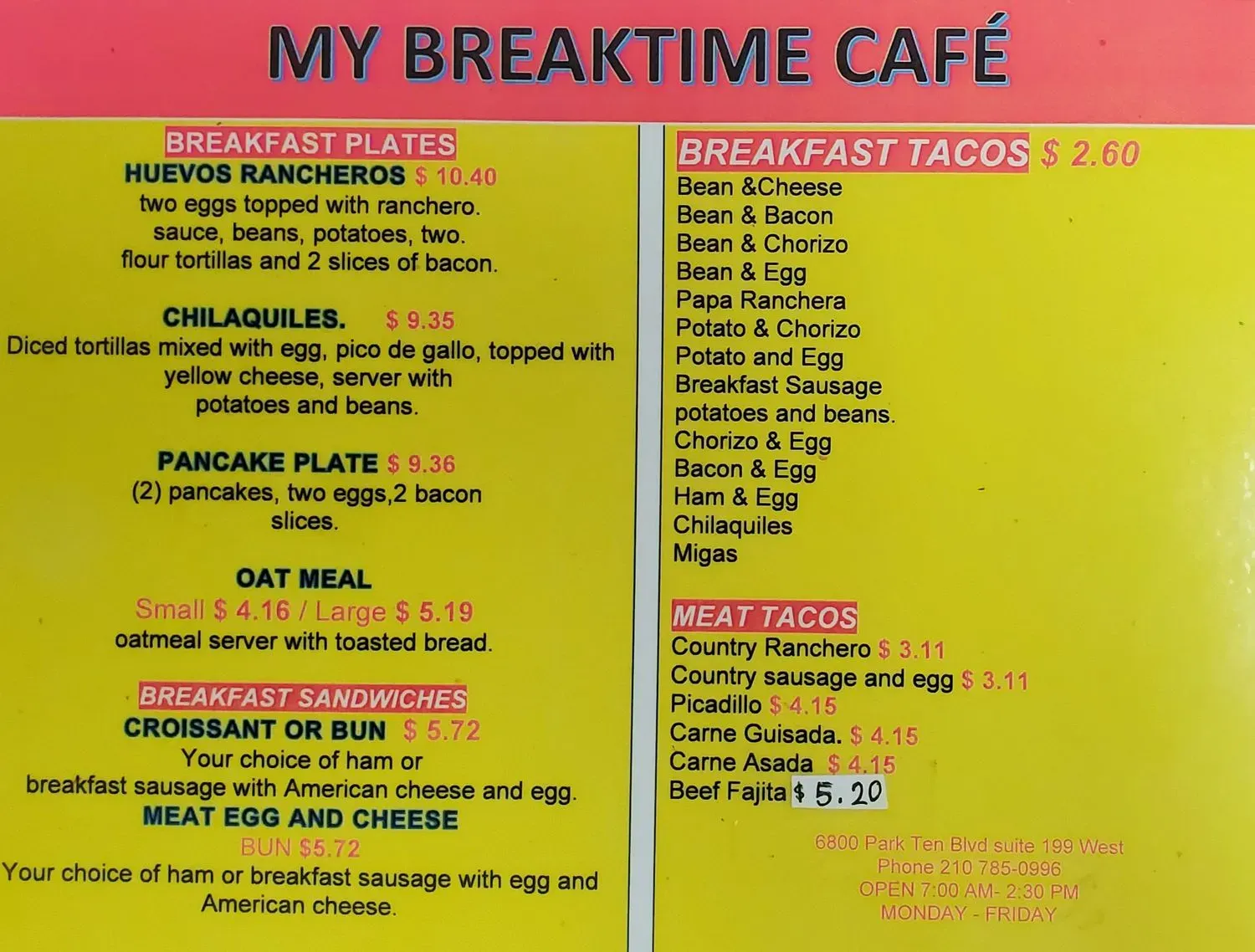 Menu 1