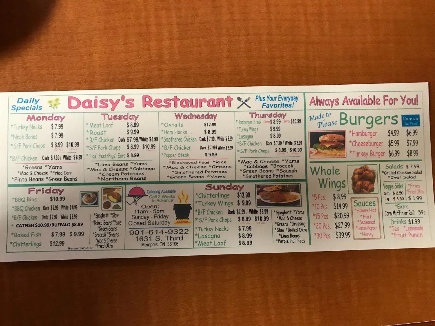 Menu 5