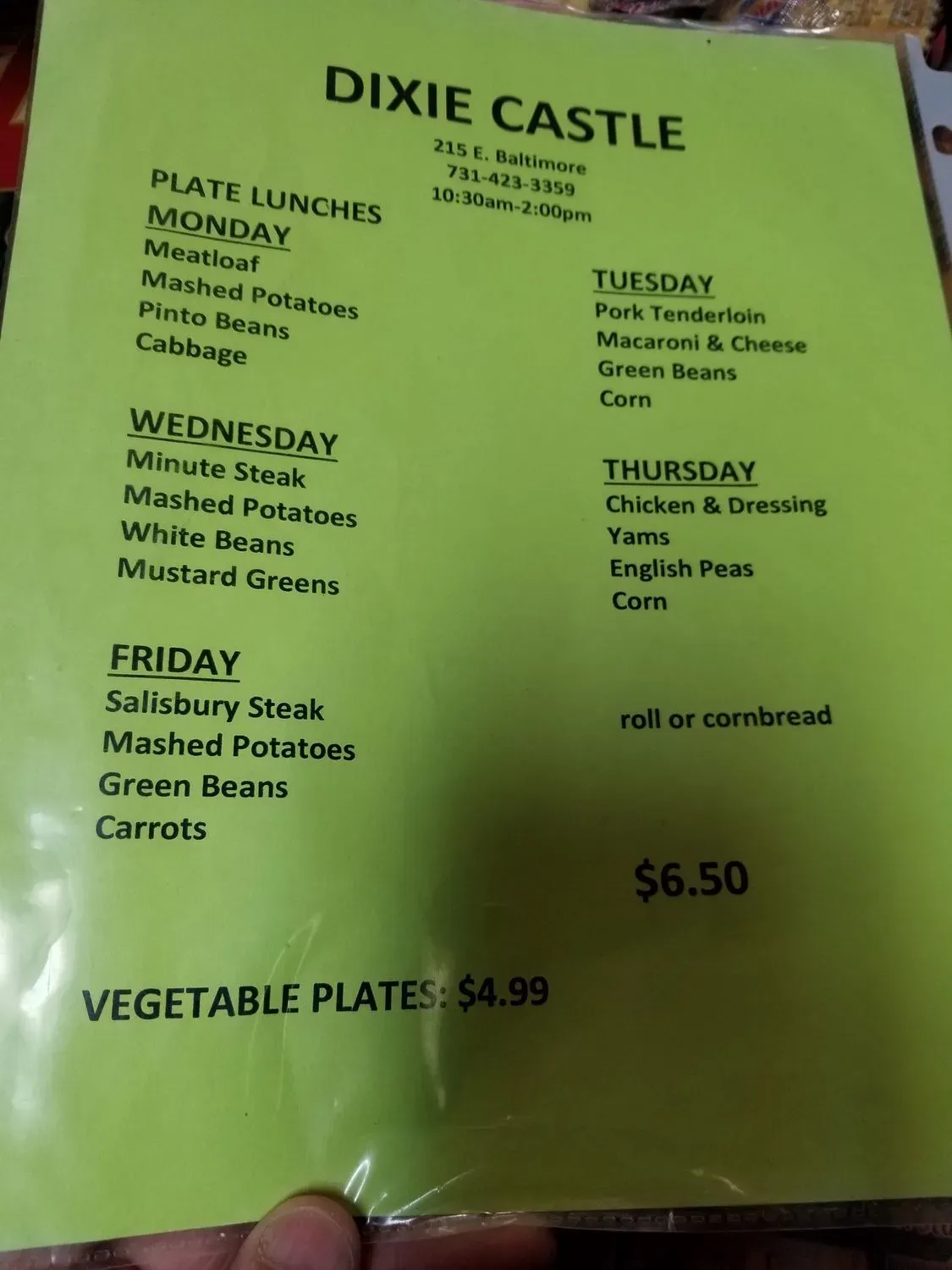 Menu 5