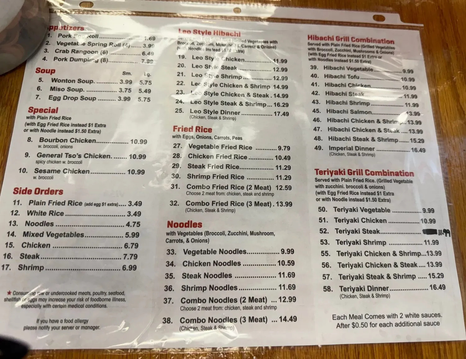 Menu 1