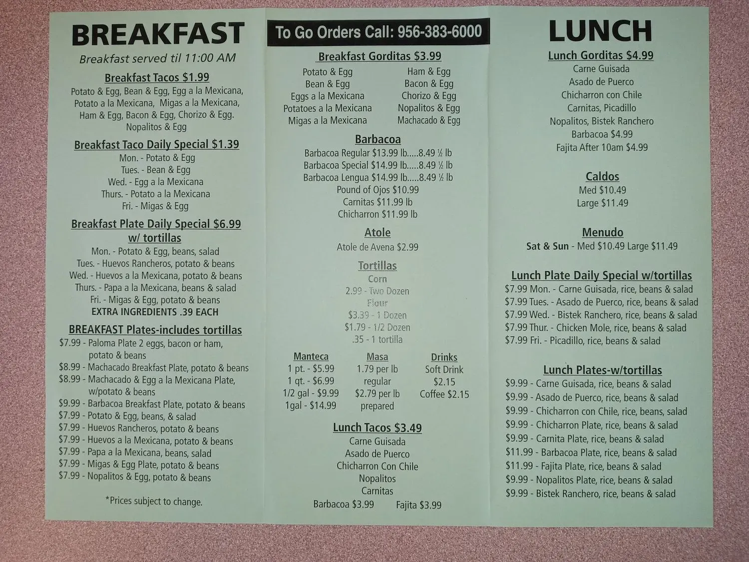 Menu 2