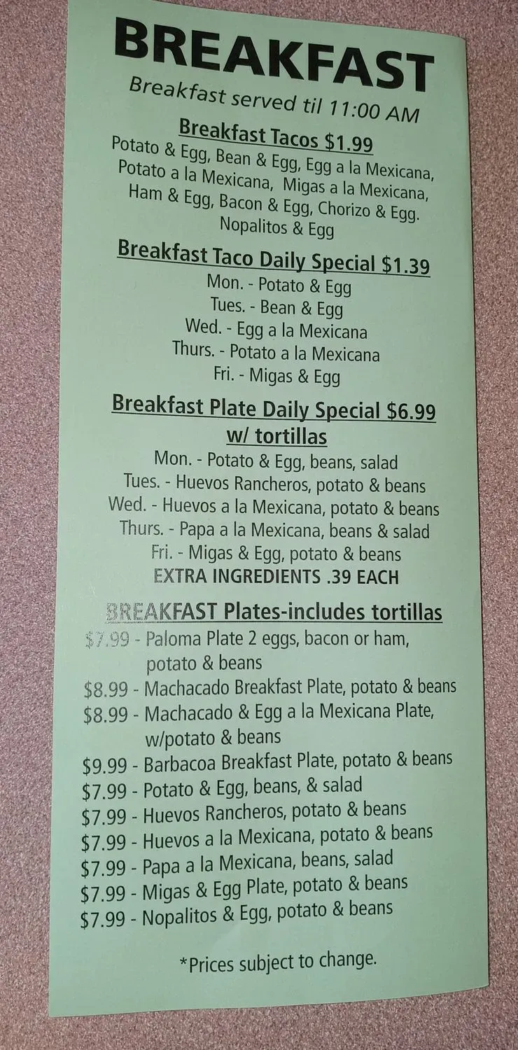 Menu 1