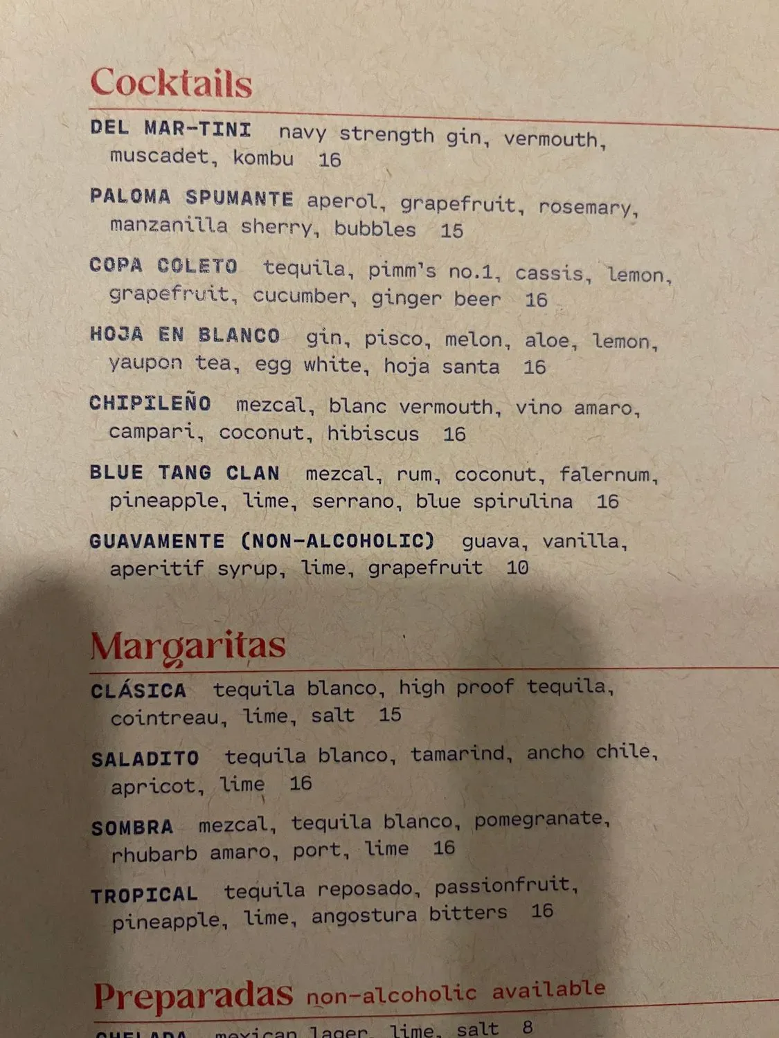 Menu 1