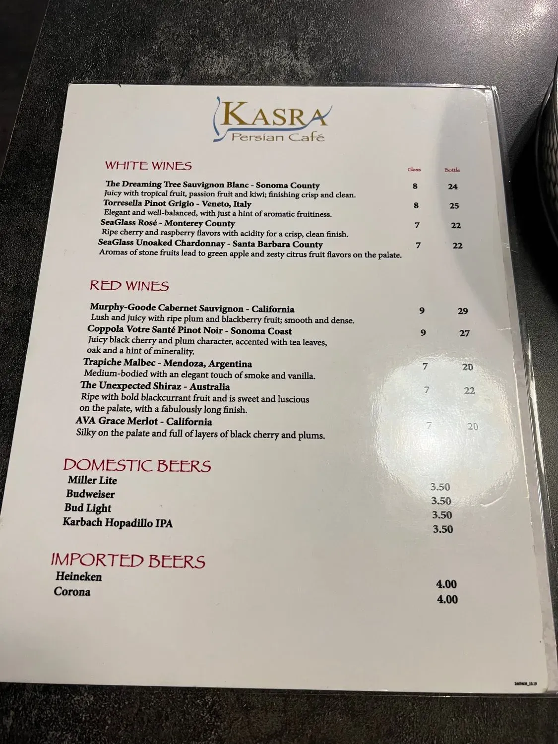 Menu 5