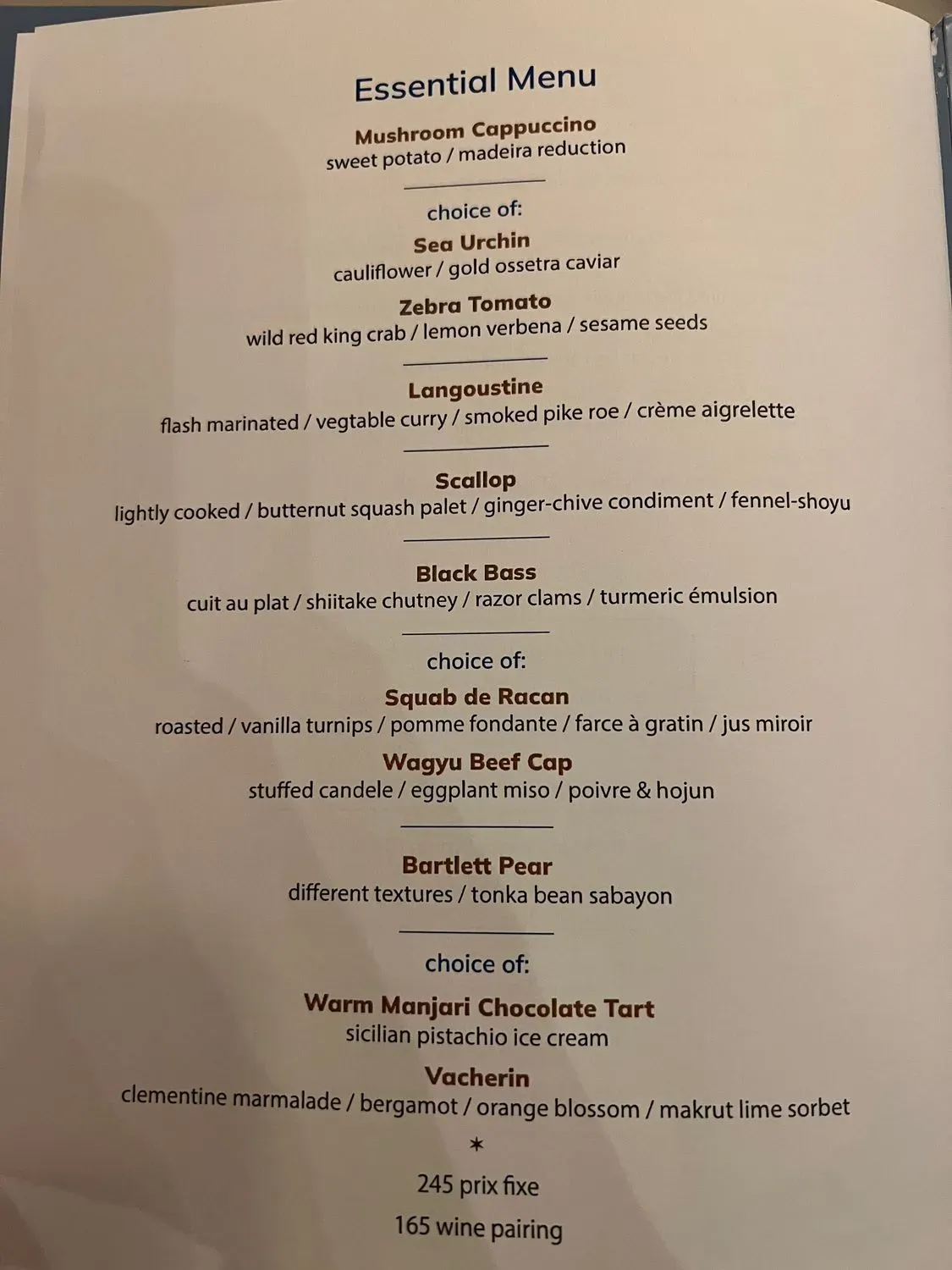 Menu 1