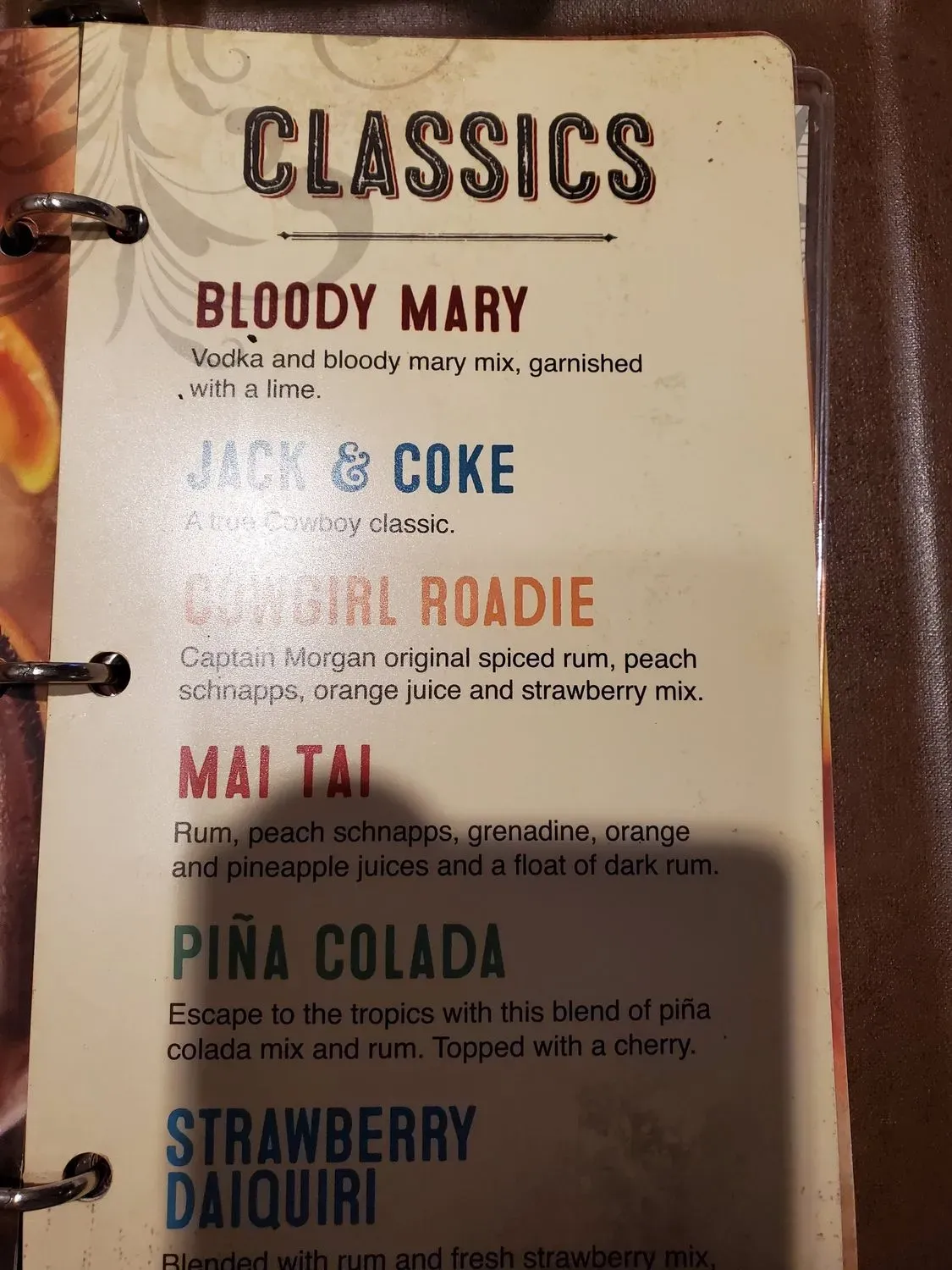 Menu 5