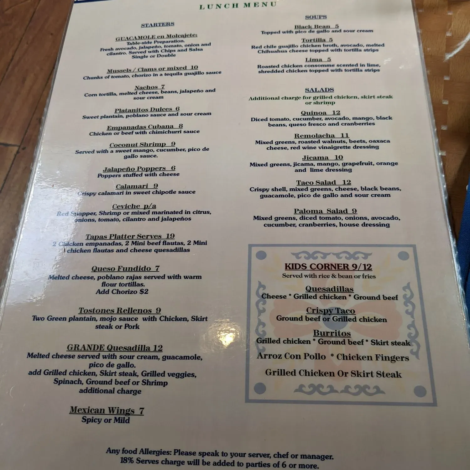 Menu 1