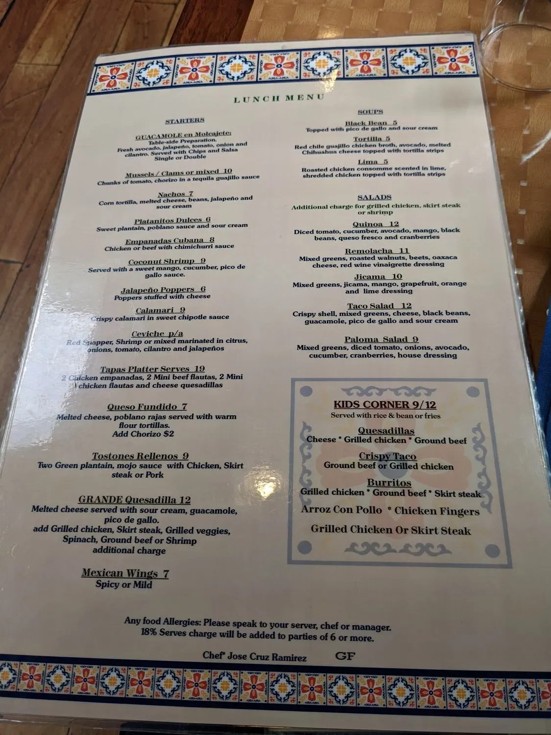 Menu 1