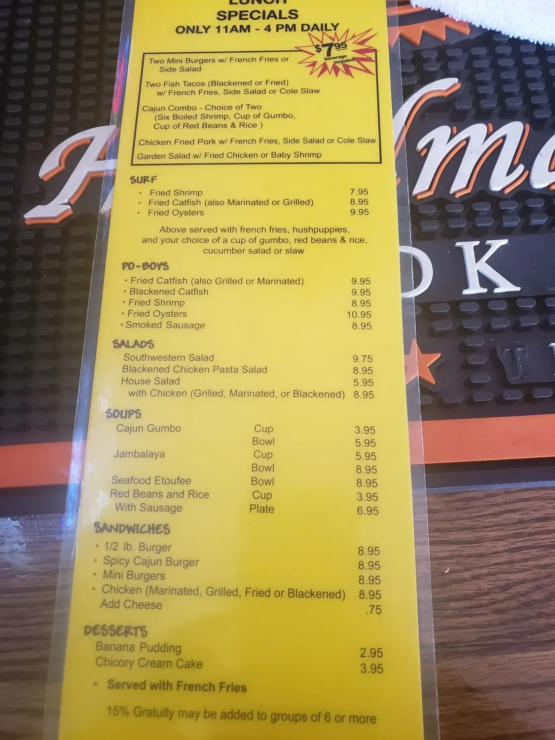 Menu 5