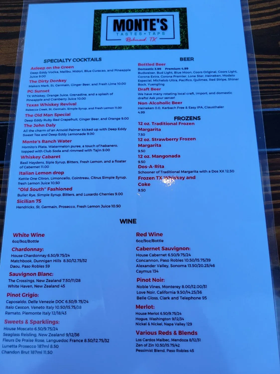 Menu 1