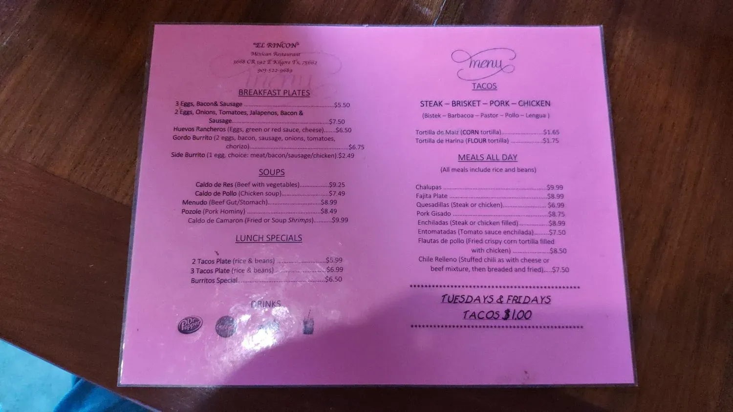 Menu 6