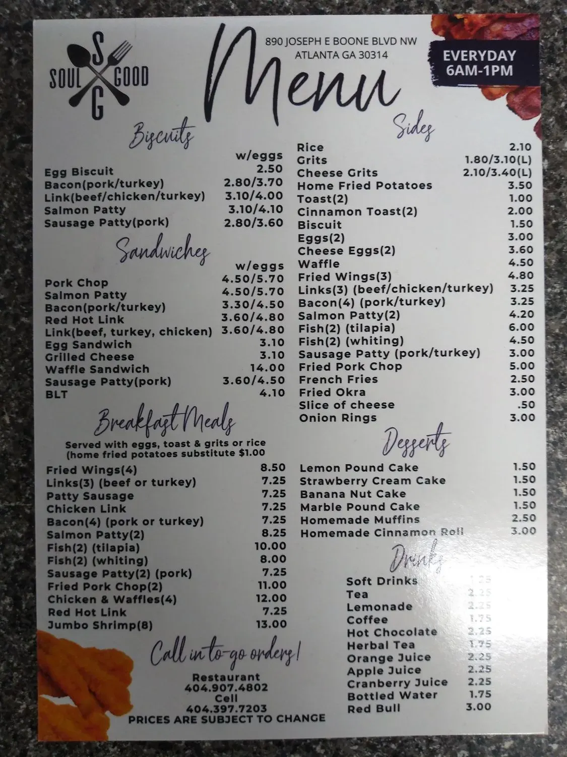 Menu 5