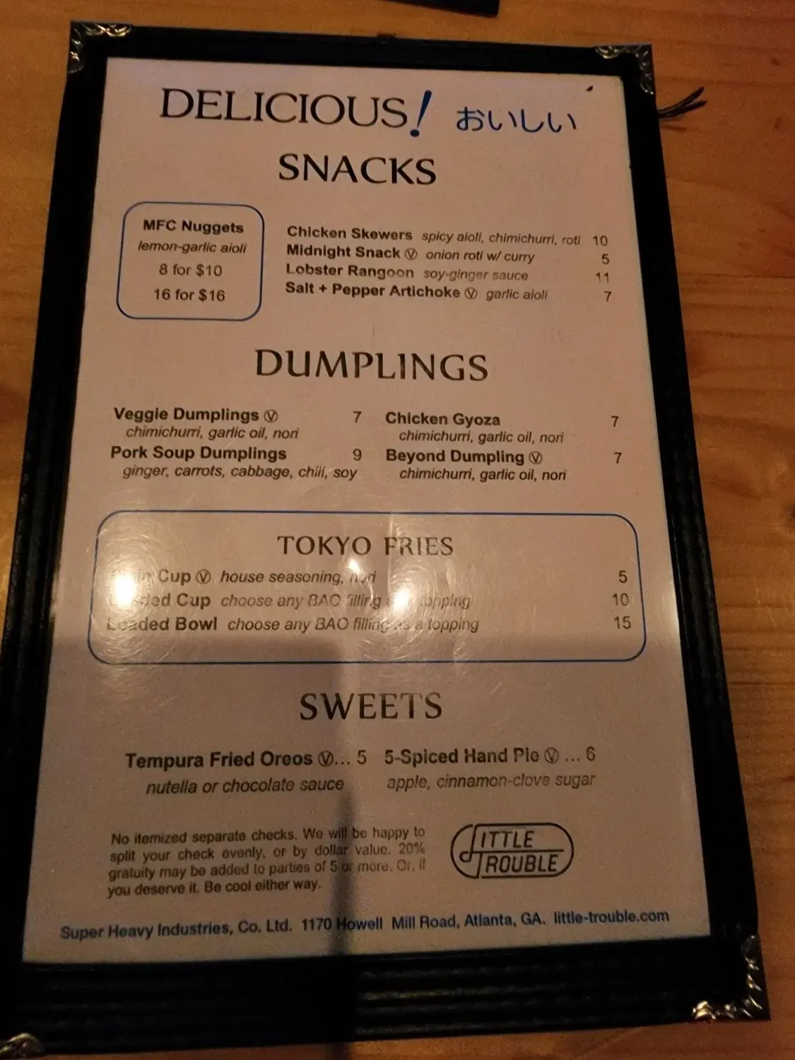 Menu 5