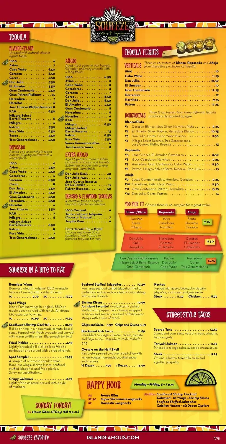 Squeeze Menu - Updated November 2025