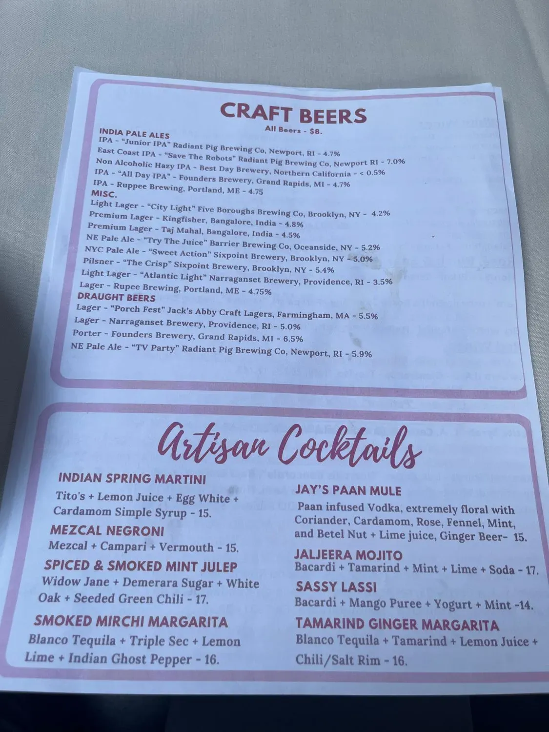 Menu 4