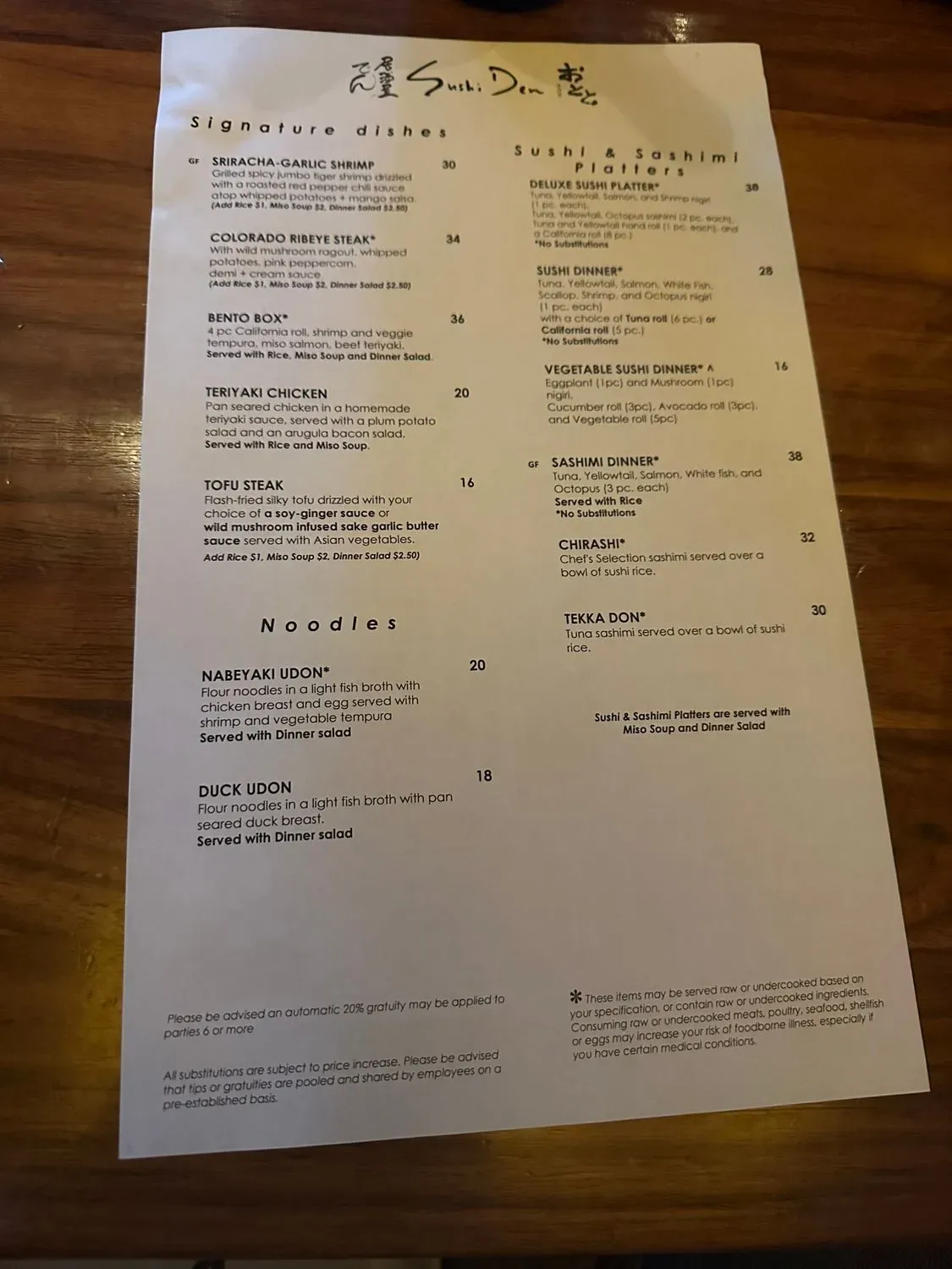 Menu 5