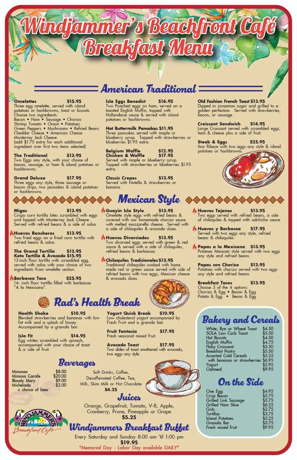 Windjammer's Beachfront Cafe Menu - Updated November 2025